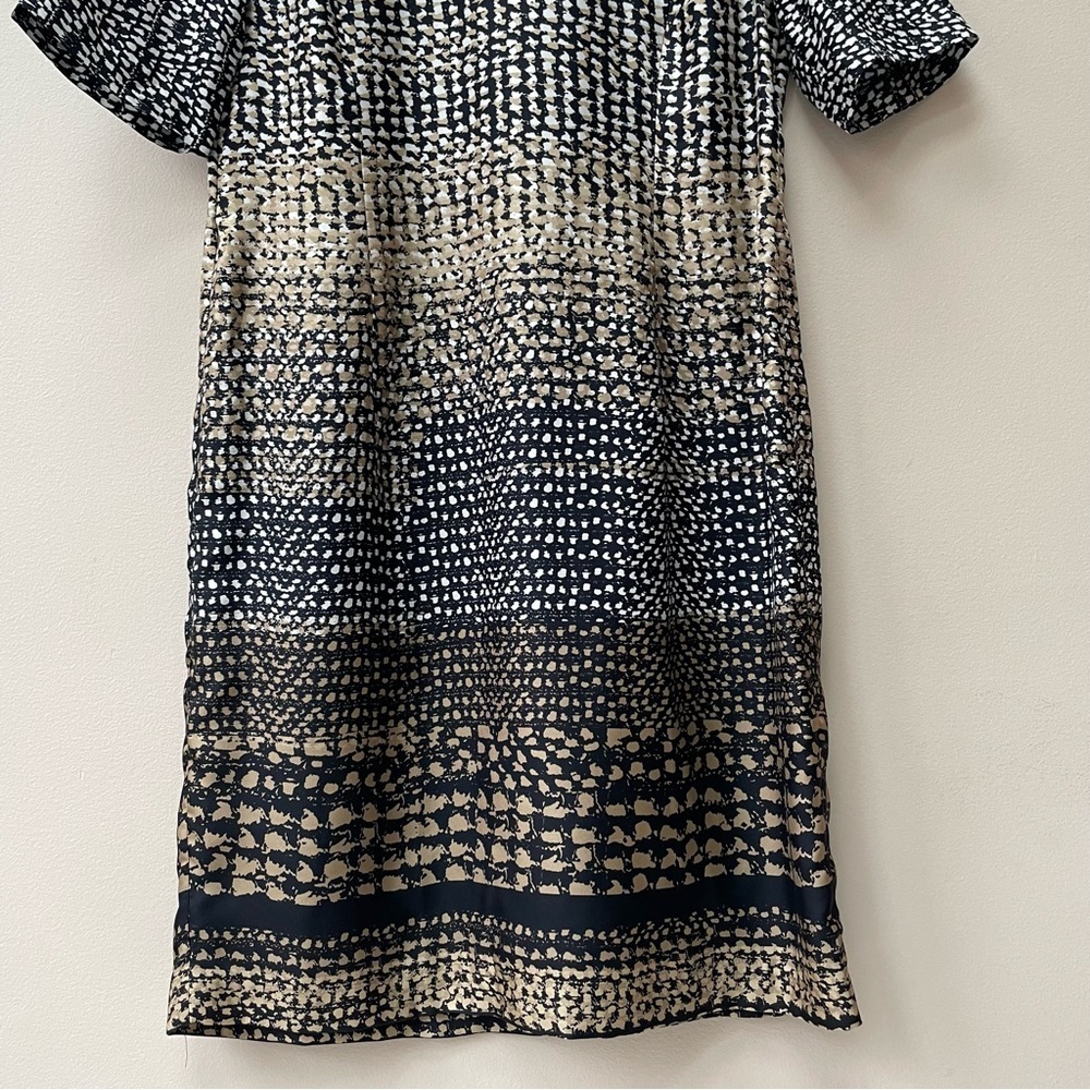 Brooks Brothers 100% Silk Patterned Sheath Dress Woven in Italy Size 14 - Picture 5 of 12